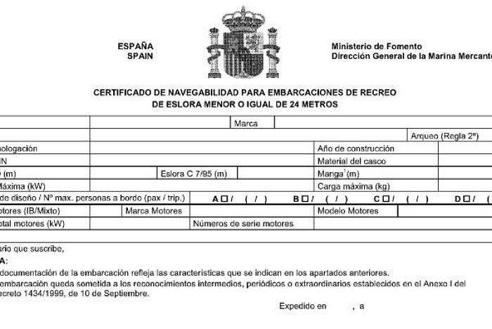 Cómo obtener el Certificado de Navegabilidad en España