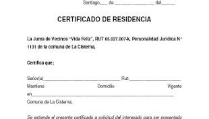 Sacar Certificado De Residencia en Chile