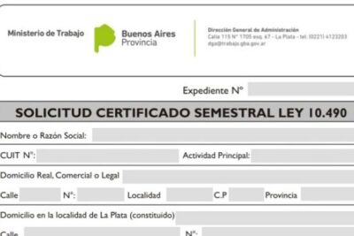 Certificado Ley 10490