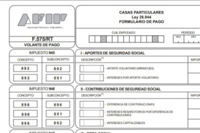 Cómo presentar el Formulario 575/RT en Argentina