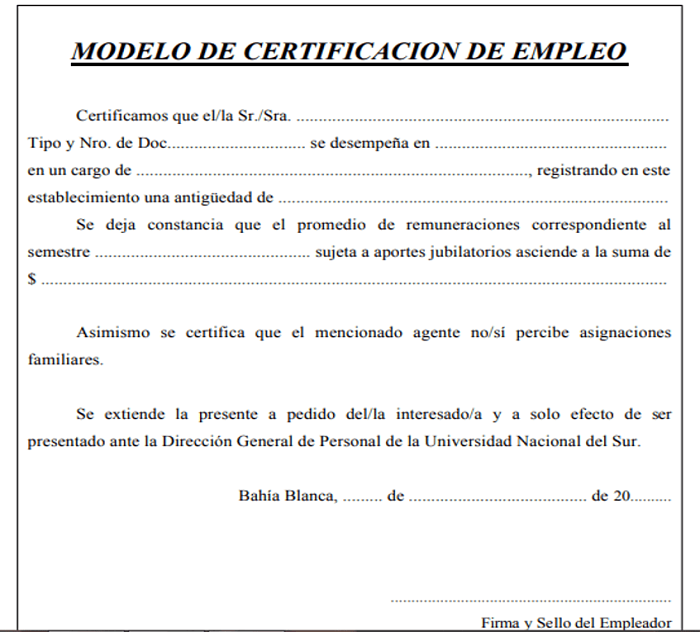 Certificado Laboral en Argentina