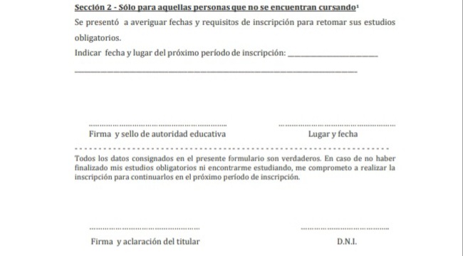 Formulario de Terminalidad Educativa (FOTE) en Argentina