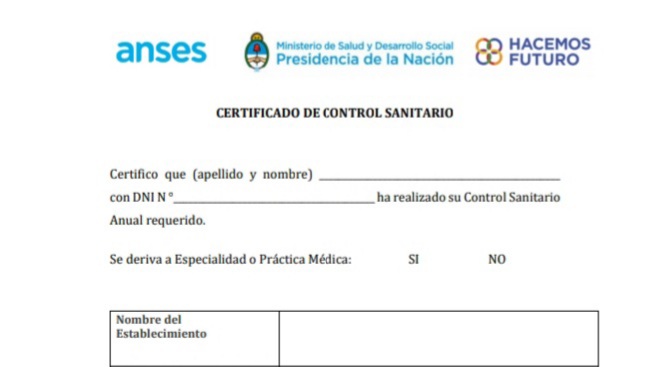 Certificado de Control Sanitario en Argentina