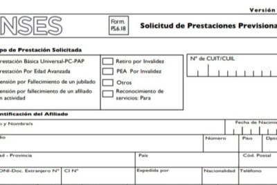 Formulario 6.284 ANSES en Argentina