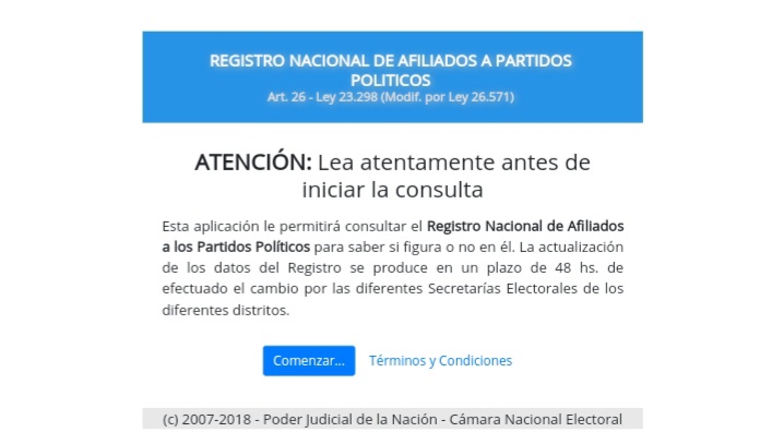 Cómo afiliarse a un Partido Político en Argentina 