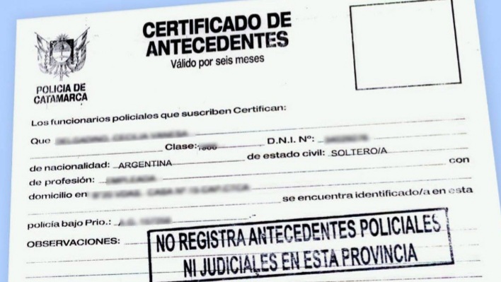 Certificado para Antecedentes Penales en Argentina 