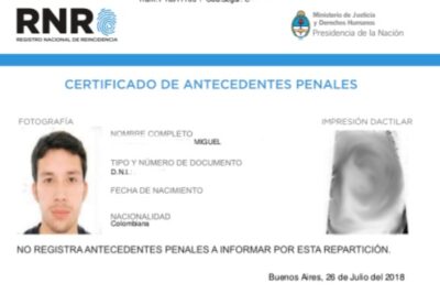 Certificado para Antecedentes Penales en Argentina