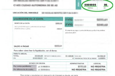 Certificado de Valuación Fiscal de AGIP en Argentina