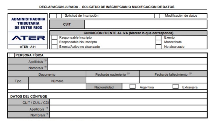Certificado Libre Deuda ATER en Argentina