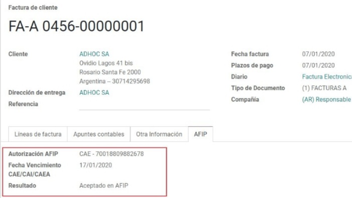 Certificado del CAE en Argentina 