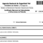 Certificado Nacional de Antecedentes de Transito (CENAT)
